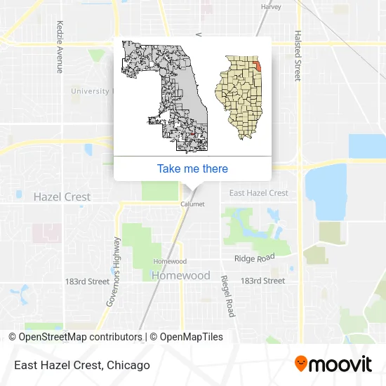 East Hazel Crest map
