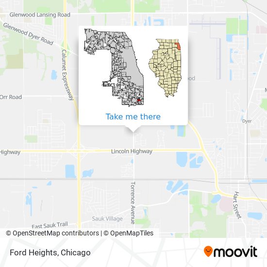 Ford Heights map