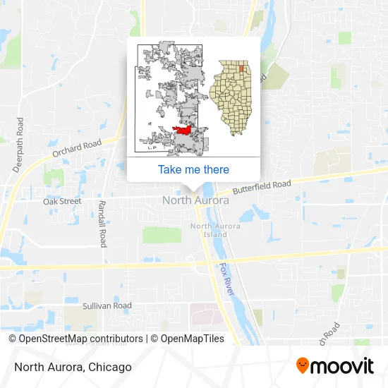 North Aurora map