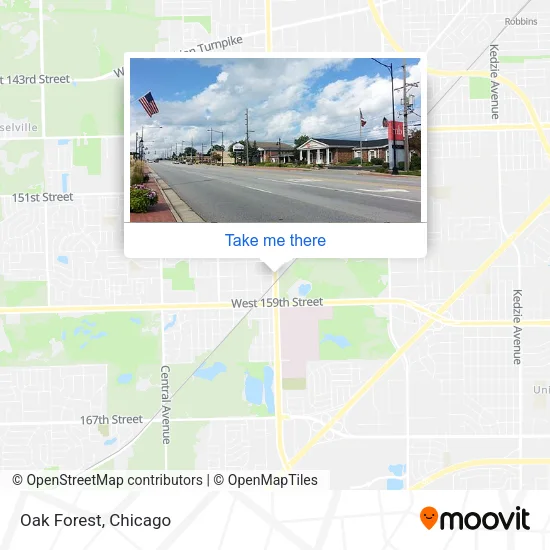 Oak Forest map