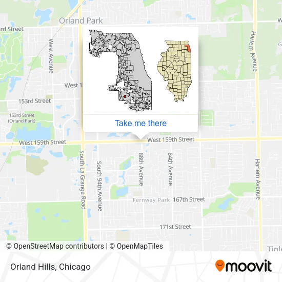 Orland Hills map