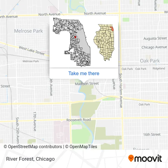 River Forest map