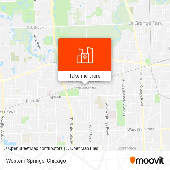 Western Springs map