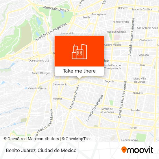 Benito Juárez map