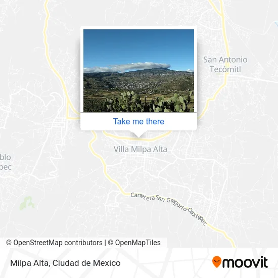 Milpa Alta map