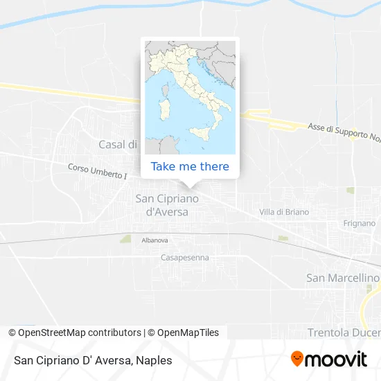 San Cipriano D' Aversa map