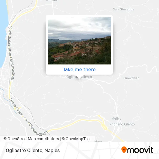 Ogliastro Cilento map