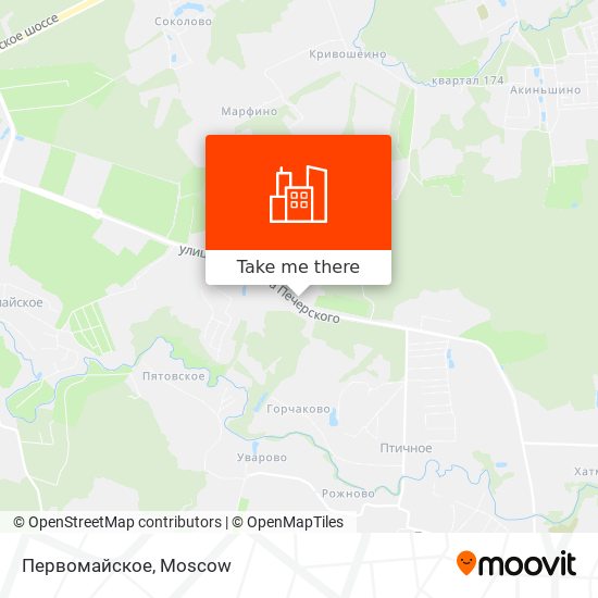 Первомайское map