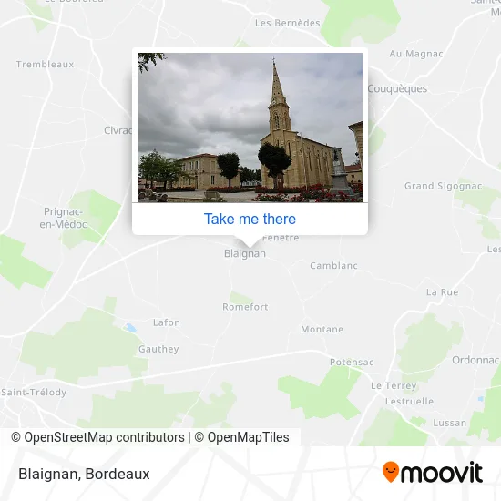 Blaignan map