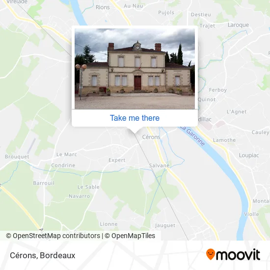 Cérons map