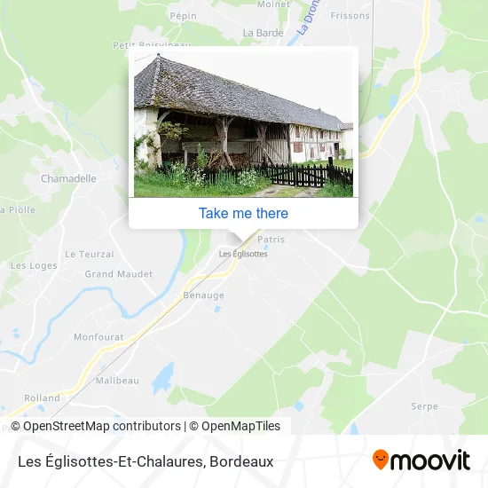Les Églisottes-Et-Chalaures map