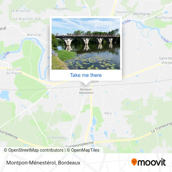 Montpon-Ménestérol map