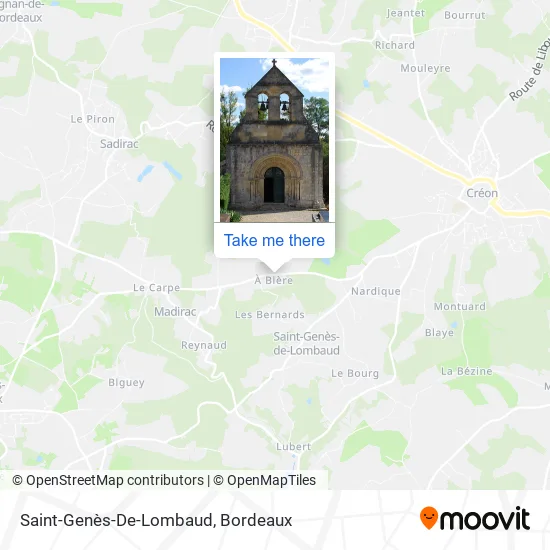 Saint-Genès-De-Lombaud map