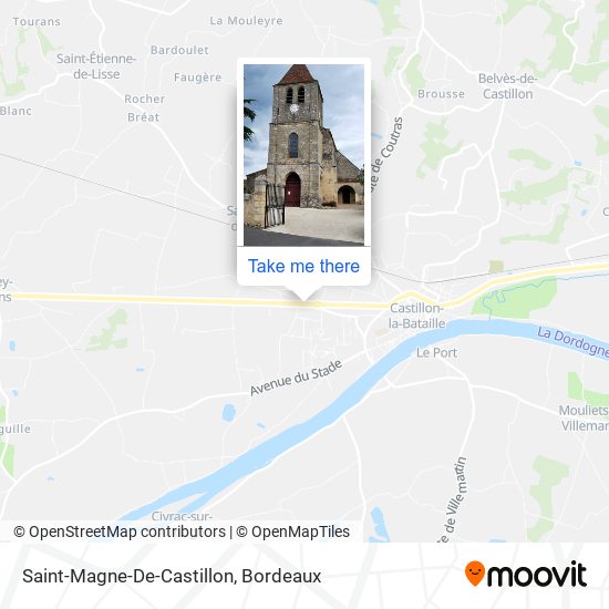 Mapa Saint-Magne-De-Castillon