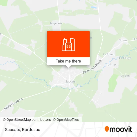 Saucats map