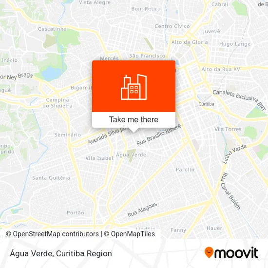 Água Verde map