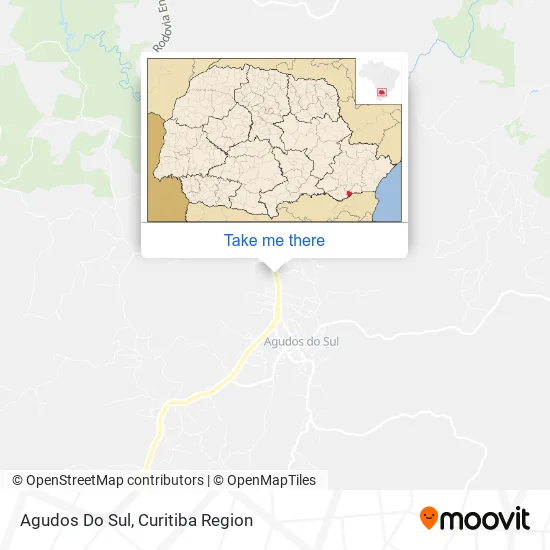 Agudos Do Sul map