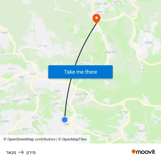מגאר to מירון map
