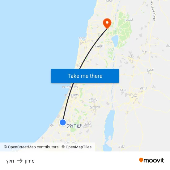 חלץ to מירון map