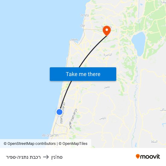 רכבת נתניה-ספיר to סח'נין map