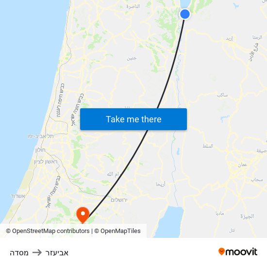 מסדה to אביעזר map