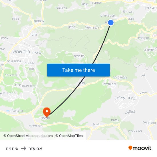 איתנים to אביעזר map