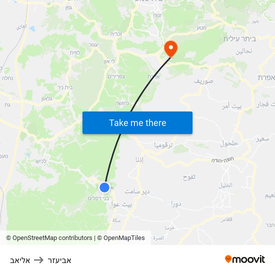 אליאב to אביעזר map