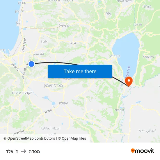 ח'ואלד to מסדה map