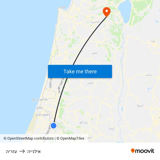 עזריה to אילנייה map