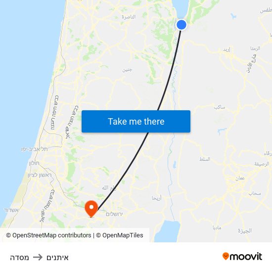 מסדה to איתנים map