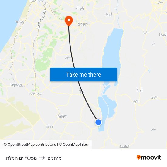 מפעלי ים המלח to איתנים map