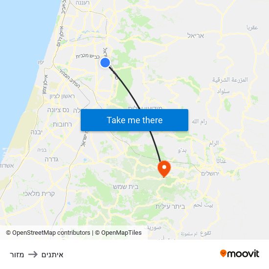 מזור to איתנים map