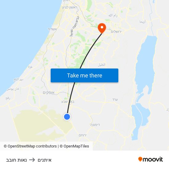 נאות חובב to איתנים map