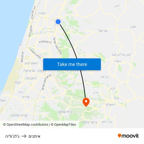 ג'לג'וליה to איתנים map