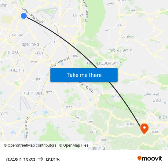 משמר השבעה to איתנים map