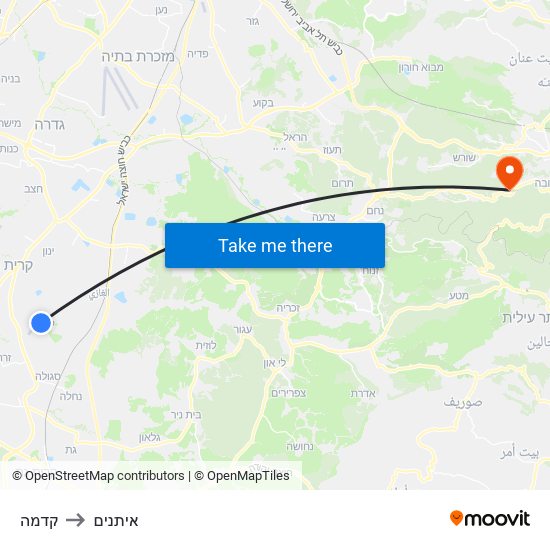 קדמה to איתנים map