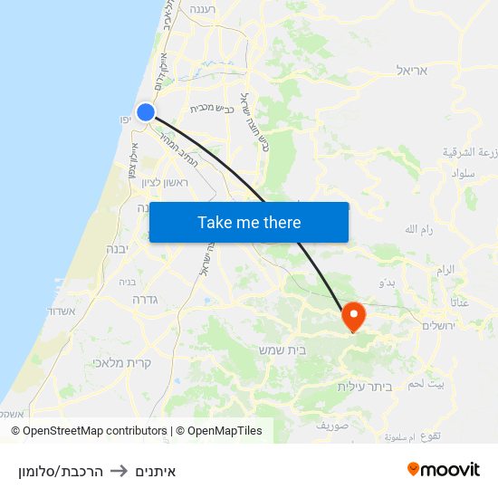 הרכבת/סלומון to איתנים map