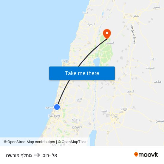 מחלף מורשה to אל -רום map