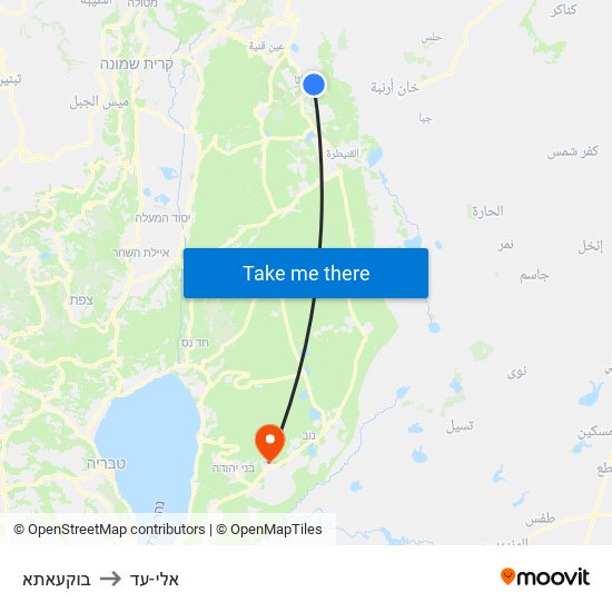 בוקעאתא to אלי-עד map