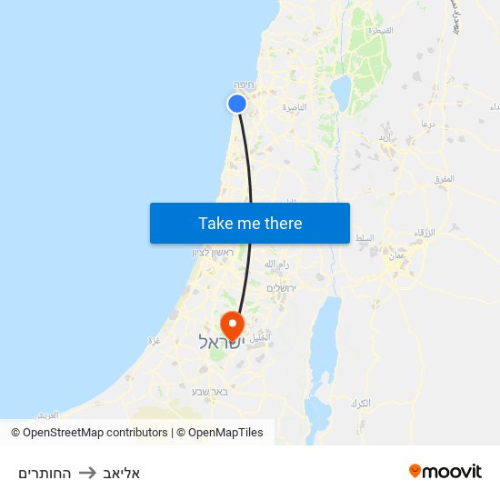 החותרים to אליאב map