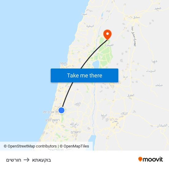 חורשים to בוקעאתא map