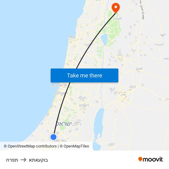 תפרח to בוקעאתא map