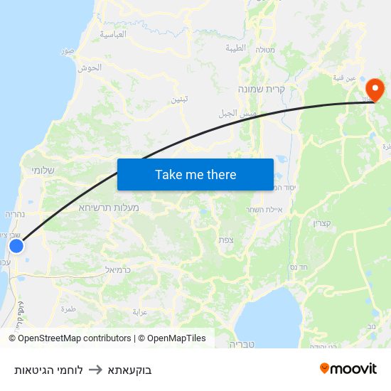 לוחמי הגיטאות to בוקעאתא map