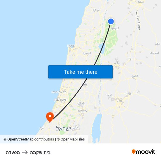 מסעדה to בית שקמה map