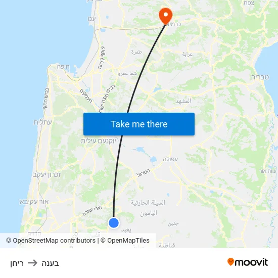 ריחן to בענה map