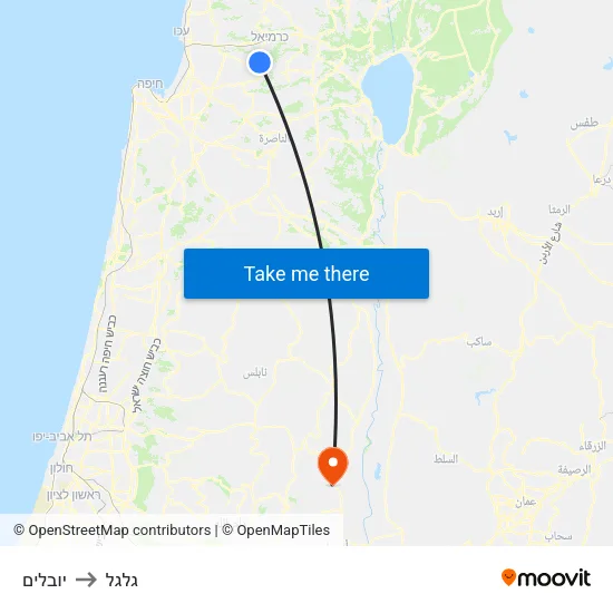 יובלים to גלגל map