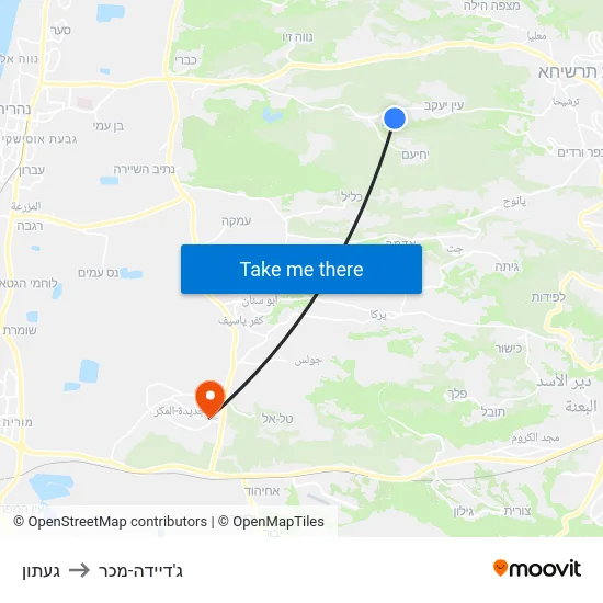 געתון to ג'דיידה-מכר map