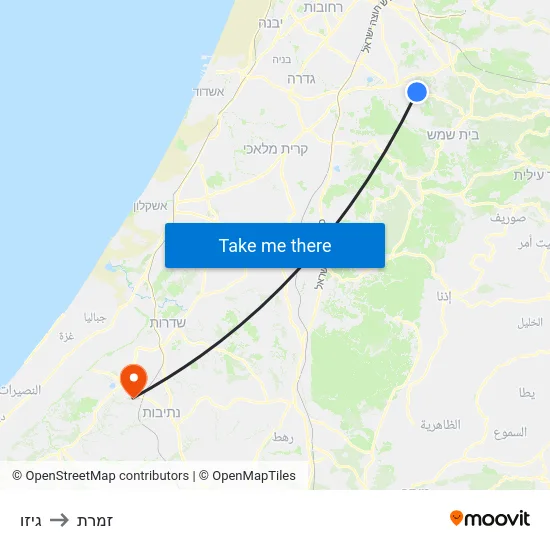 גיזו to זמרת map