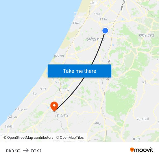 בני ראם to זמרת map