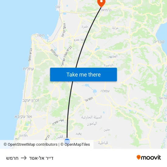 חרמש to דייר אל-אסד map